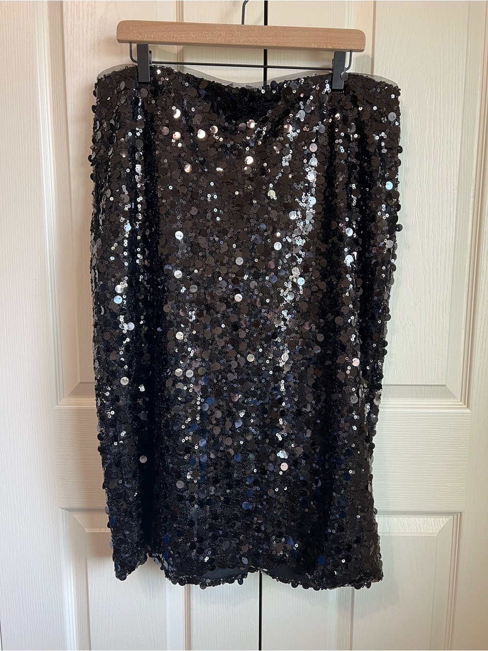 Nine West Black Sequin Pencil Skirt